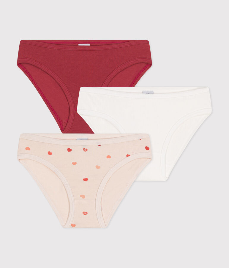 3er-Set Slips f&uuml;r M&auml;dchen aus Baumwolle vielfarbig