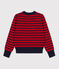 Damenpullover aus Wolle-/Baumwollmischung mit Marinestreifen rot TERKUIT/ SMOKING