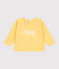 Einfarbiges Baby-Sweatshirt aus Baumwolle gelb ORGE