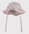 Breitkrempiger Baby-Sonnenhut aus Popeline mit Blumenmuster f&uuml;r M&auml;dchen blau/vielfarbig