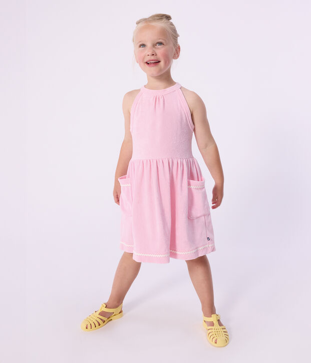 &Auml;rmelloses Kinder-Kleid aus einfarbiger Baumwolle MARQUISE