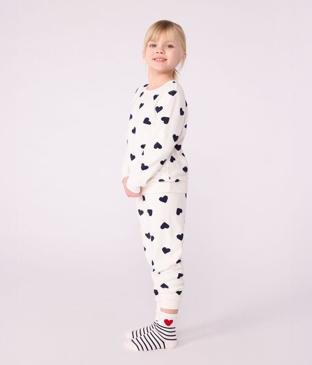 3er-Set Kinder-Socken aus Baumwolle mit Streifen und Herzen vielfarbig