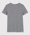 Damen-T-Shirt aus Baumwolle mit V-Ausschnitt blau SMOKING/weiss MARSHMALLOW
