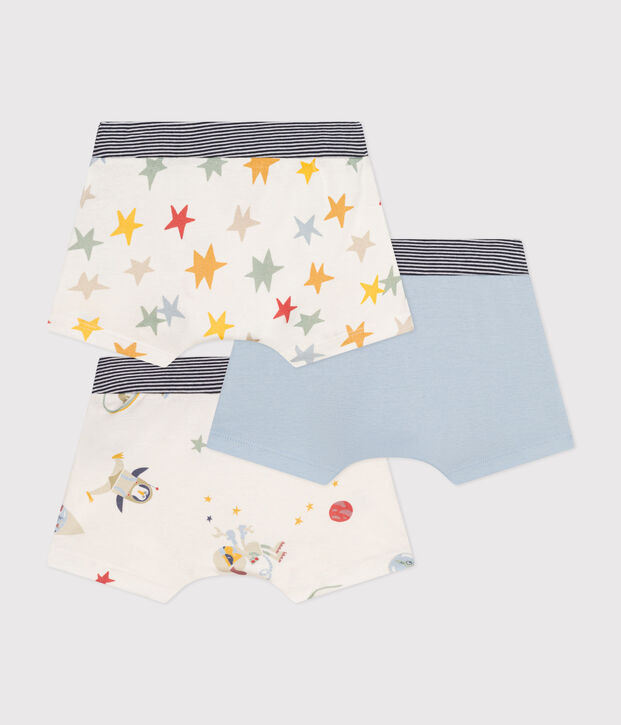 3er-Set Kinder-Boxershorts aus Baumwolle mit Sternenmotiven vielfarbig