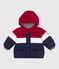 Leichte Baby-Winterjacke einfarbig im Colorblock blau SMOKING/weiss MULTICO