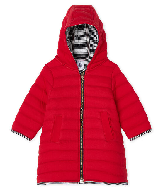 Baby-Mantel aus gestepptem Doppeljersey für Mädchen rot TERKUIT CN
