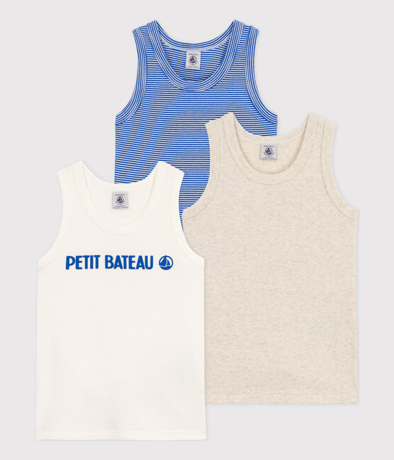 3er-Set Petit Bateau Unterhemden aus Baumwolle für Jungen variante 1