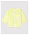 Langärmelige Baby-Bluse aus Bio-Baumwoll-Popeline mit gelben Streifen gelb JAUNE/weiss MARSHMALLOW