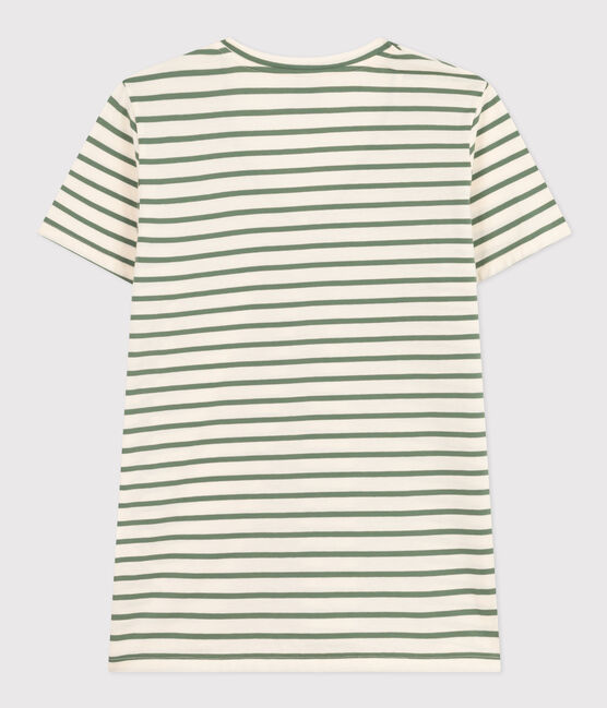 Gestreiftes Damen-T-Shirt Le Droit mit V-Ausschnitt aus Baumwolle AVALANCHE/ CROCO