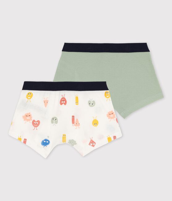 2er-Set Boxershorts aus Baumwolle und Lyocell mit Emojis für Jungen variante 1