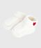 Newborn Baby-Schuhe aus Baumwollstrick weiss MARSHMALLOW