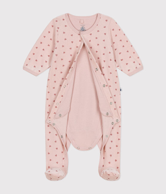 Bodyjama aus Nicki mit kleinen Herzen für Babys rosa SALINE/ ROSEWOOD