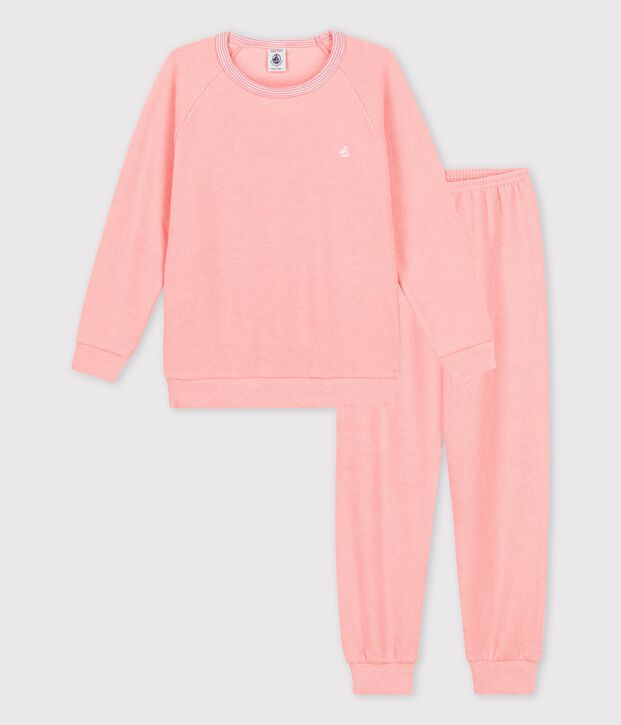 Kinderpyjamas aus Frottee rosa