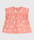 Kurzärmelige Baby-Bluse aus Baumwolle mit Sonnenmuster