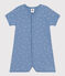 Kurzer Baby-Overall aus Baumwolle blau BEACH/ MARSHMALLOW