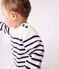 Baby-Pullover im Marine-Look aus Wolle und Baumwolle mit Streifen blau MARSHMALLOW/ SOIR