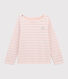 Kindershirt aus Jerseystoff mit Marinestreifen für Mädchen