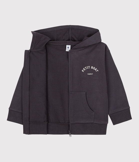 Kinder-Hoodie Petit Boat für Jungen, mit Reißverschluss grau DUMBO