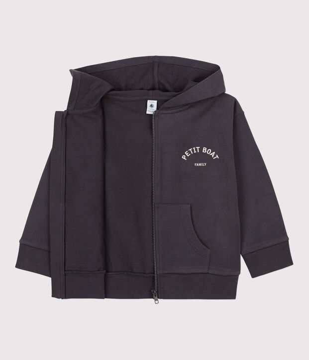 Kinder-Hoodie Petit Boat f&uuml;r Jungen, mit Rei&szlig;verschluss grau
