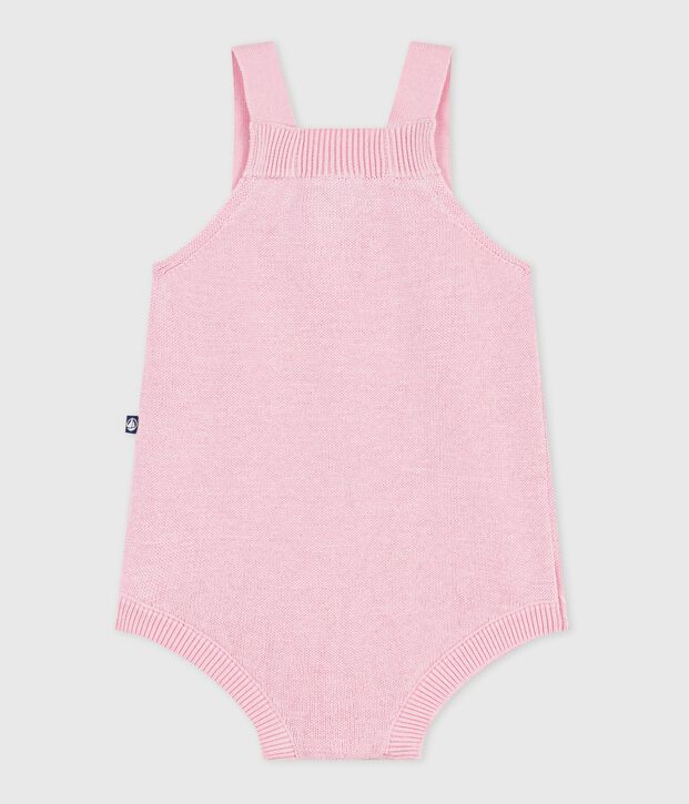 Baby-Kurzoverall aus Baumwollstrick mit Lochstickerei MARQUISE