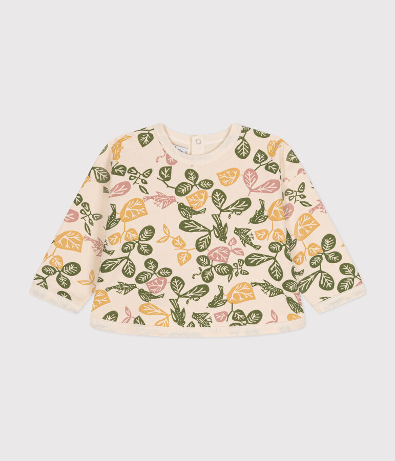 Baby-Sweatshirt aus Molton naturfarben/vielfarbig