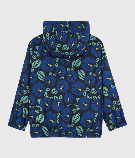 Kinder-Windjacke aus recyceltem Polyester für Jungen blau SMOKING/weiss MULTICO
