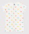 Baby-Kurzoverall aus Baumwolle mit Herzen weiss MARSHMALLOW/weiss MULTICO