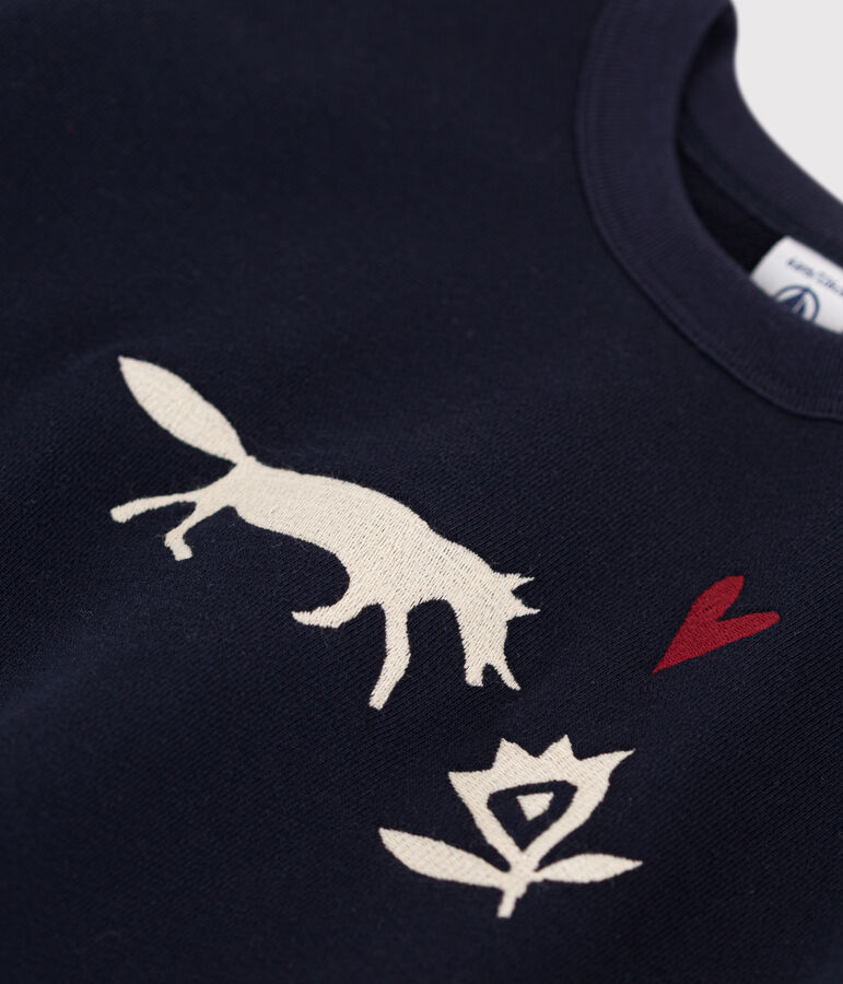 Sweatshirt aus Molton f&uuml;r Kinder/M&auml;dchen blau