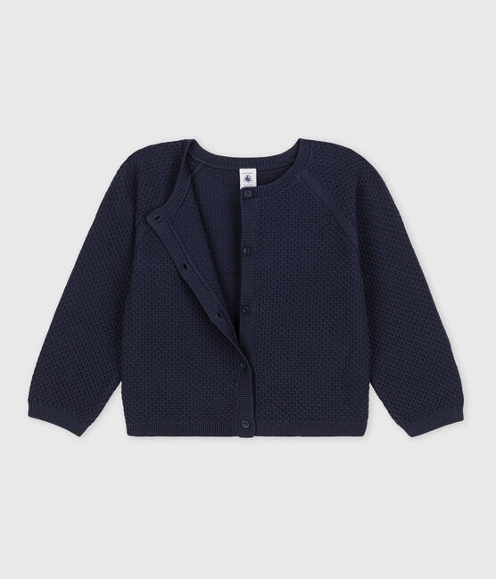 Kinder-Cardigan aus Baumwolle für Mädchen blau SMOKING