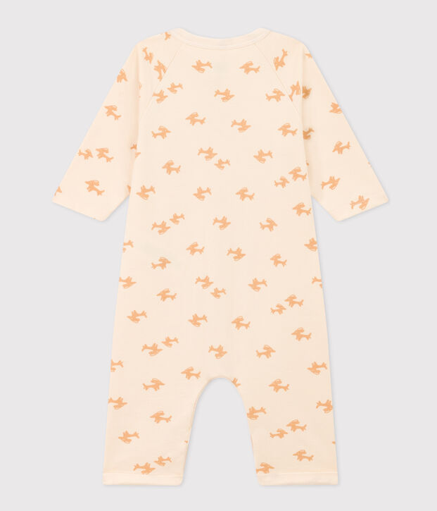 Baby-Langoverall aus leichem Molton naturfarben/beige