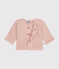 Baby-Cardigan kraus rechts gestrickt rosa SALINE