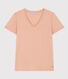 Damen-T-Shirt LE DROIT aus Baumwolle mit V-Ausschnitt