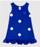 Ärmelloses Baby-Kleid aus Leinen für Mädchen blau SURF/weiss MARSHMALLOW