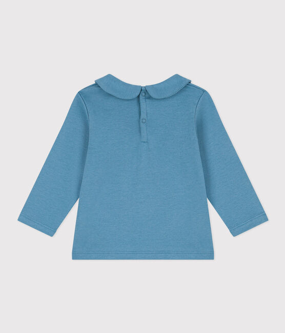Langärmelige Babybluse aus Baumwolle blau POLOCHON