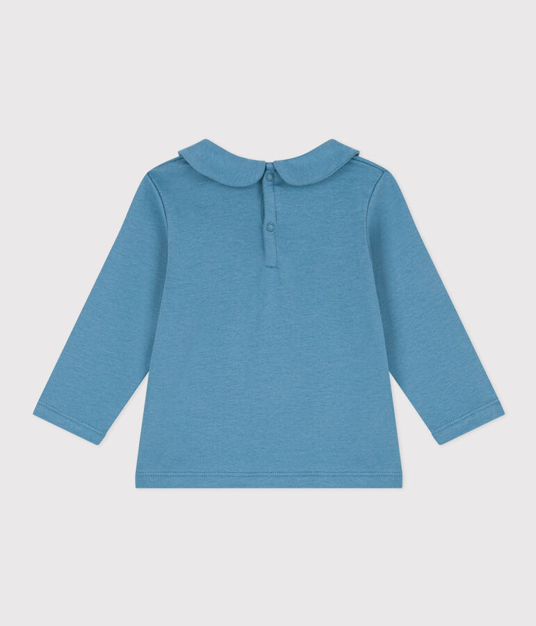 Lang&auml;rmelige Babybluse aus Baumwolle blau