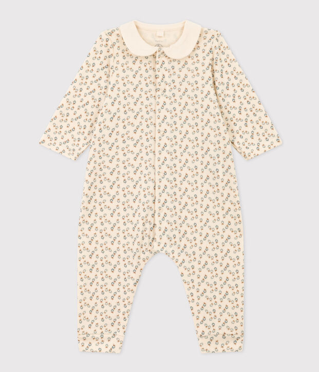 Baby-Langoverall mit Blumenprint naturfarben/vielfarbig