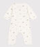 Baby-Bodyjama aus Baumwolle weiss MARSHMALLOW/weiss MULTICO
