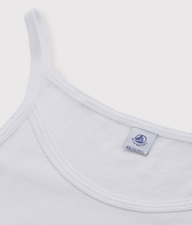 Klassisches Tr&auml;gerkleid aus Baumwolle f&uuml;r Damen weiss