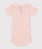 Kurzärmeliger Baby-Body aus Baumwolle mit Rüschenkragen rosa SALINE