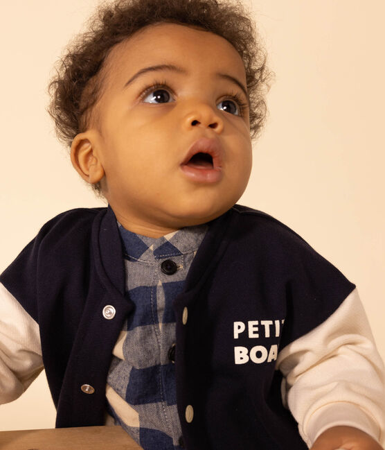 Baby College-Jacke aus Molton. blau SMOKING/ AVALANCHE