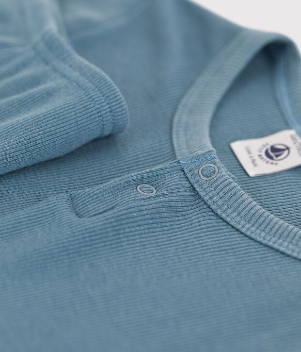 Kinderpyjama aus Baumwolle/Lyocell blau