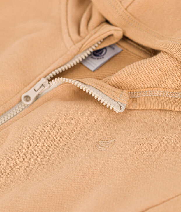 Baby-Hoodie aus Molton beige