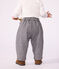 Baby-Hose aus einfarbigem Flanell grau