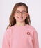Kinder-Sweatshirt aus einfarbiger Baumwolle rosa