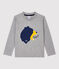 Langärmeliges Kinder-T-Shirt aus Baumwolle für Jungen grau SUBWAY CHINE