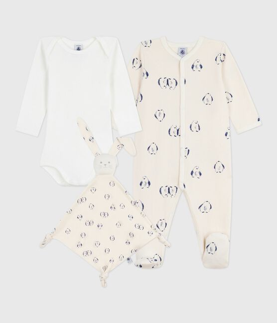 Baby-Geschenkset aus Nicki mit Blumenmotiv variante 1