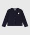 Kinder-Cardigan aus Molton für Mädchen blau SMOKING