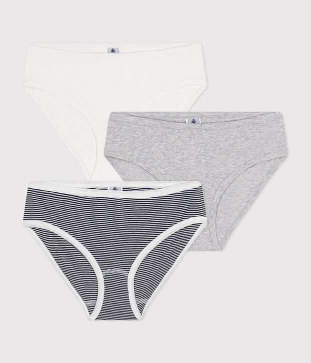 3er-Set Slips aus Baumwolle f&uuml;r Damen vielfarbig