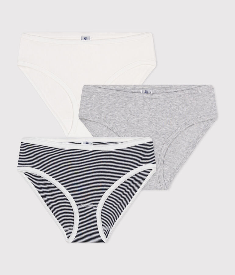 3er-Set Slips aus Baumwolle f&uuml;r Damen vielfarbig