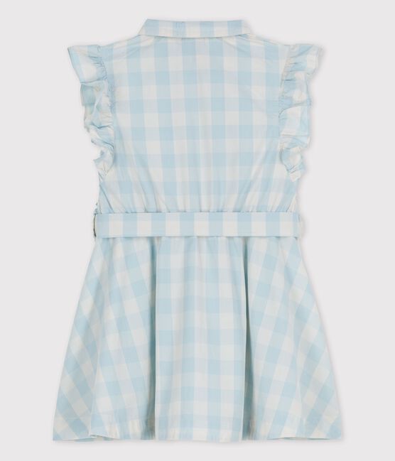 Kurzärmeliges Kinderkleid aus Popeline für Mädchen BOLDAIR/ MARSHMALLOW